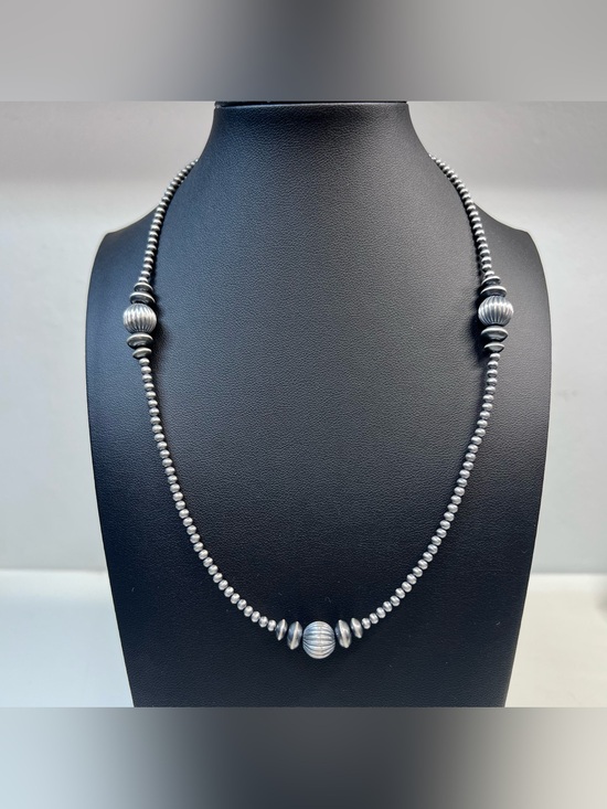 Native American Jewelry - Sterling Silver Navajo Pearl (Desert Pearls) Necklace